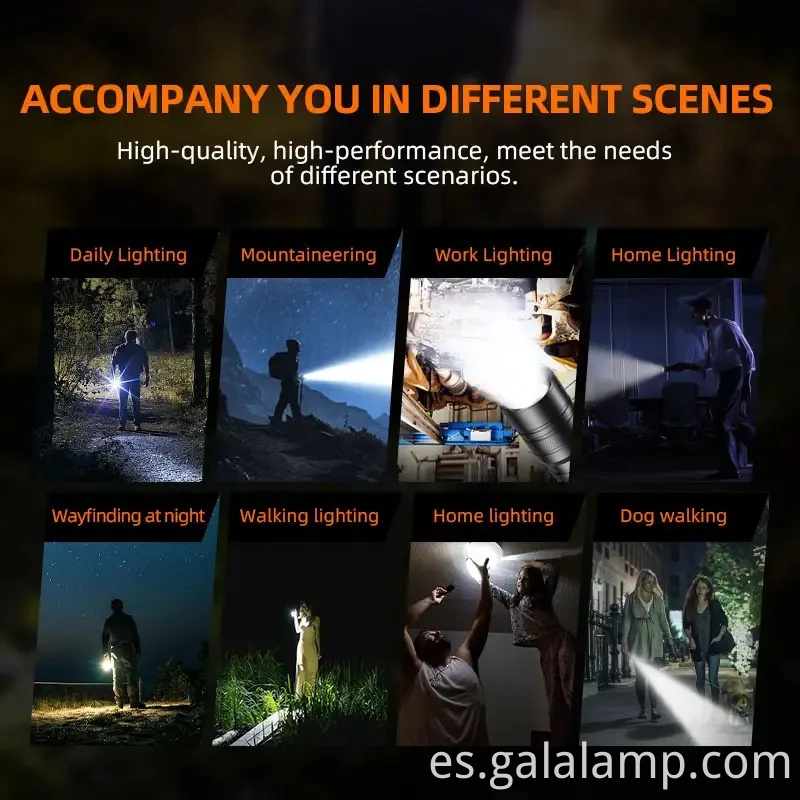 Mini linterna, aleación de aluminio S3-A, linterna de iluminación al aire libre de zoom variable